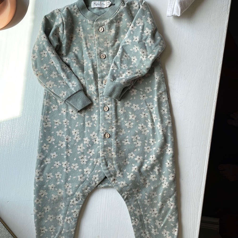 Rylee + Cru floral One piece outfit 9-12 months